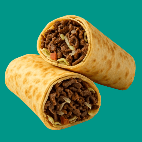 Image of Beef Shawarma with 2 sausages by Chef Collins Shawarma