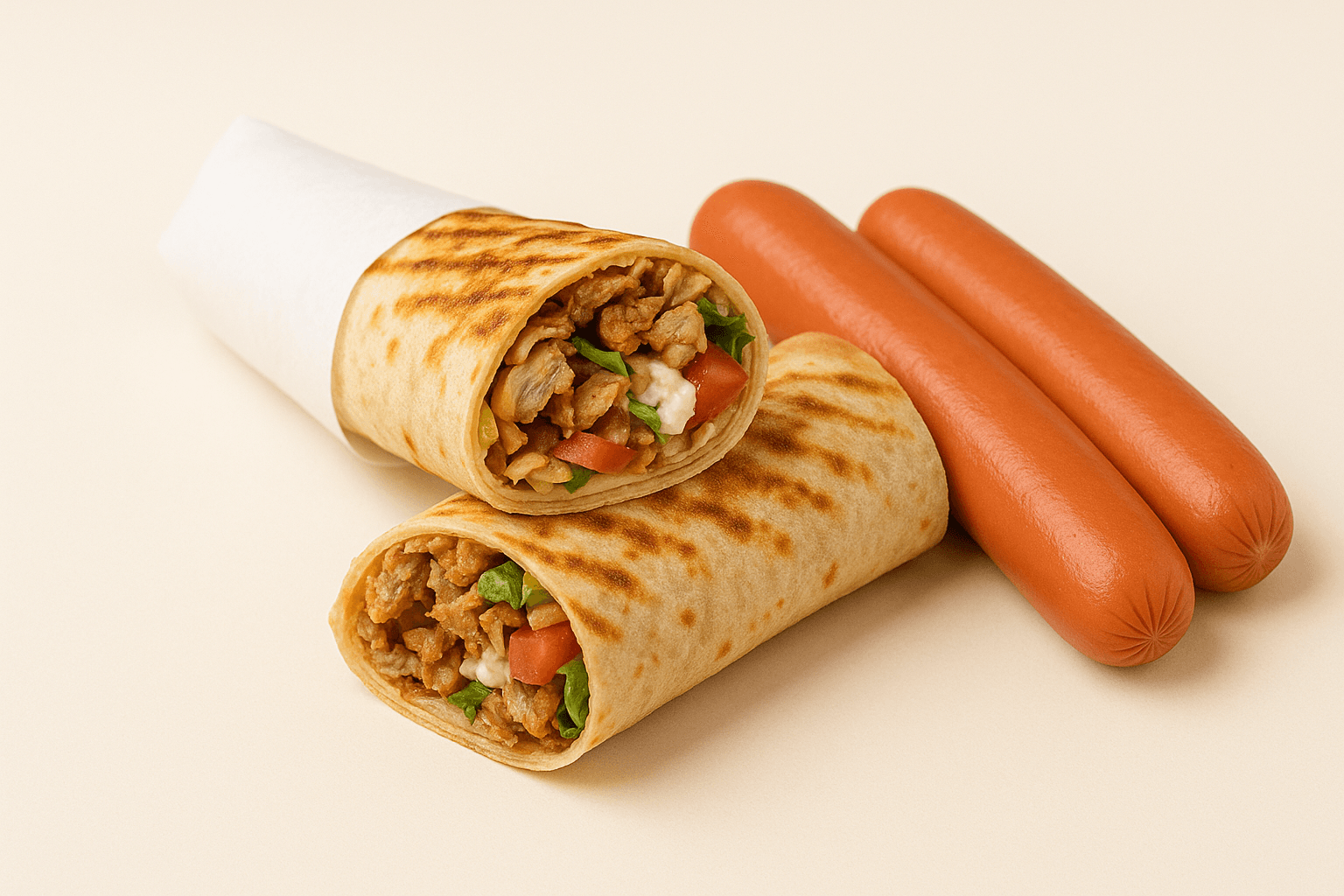 Image of More Chicken and More Beef Shawarma & 2 hot dogs by M.Crown Shawarma